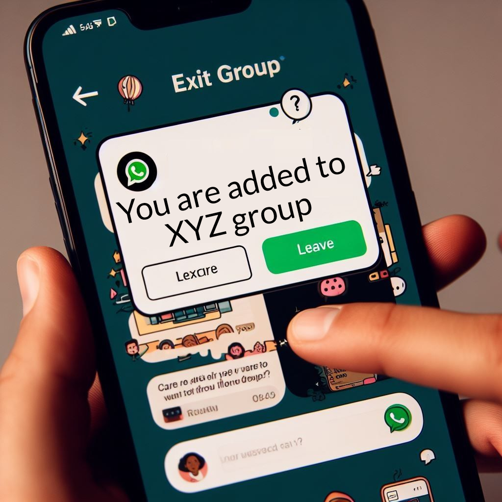 A person holding a phone with whatsapp, his whatsapp account is added to a whatsapp group without his agreement.