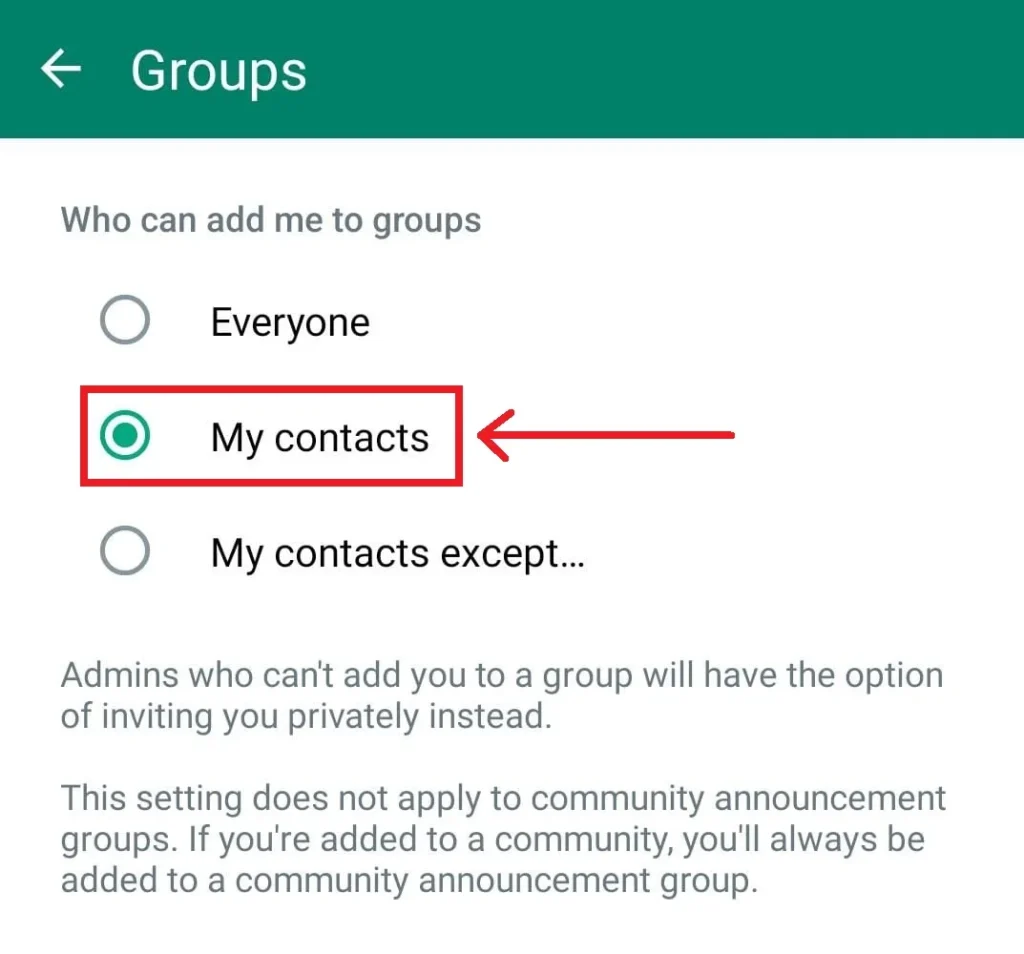 Whatsapp groups - who can add me to groups